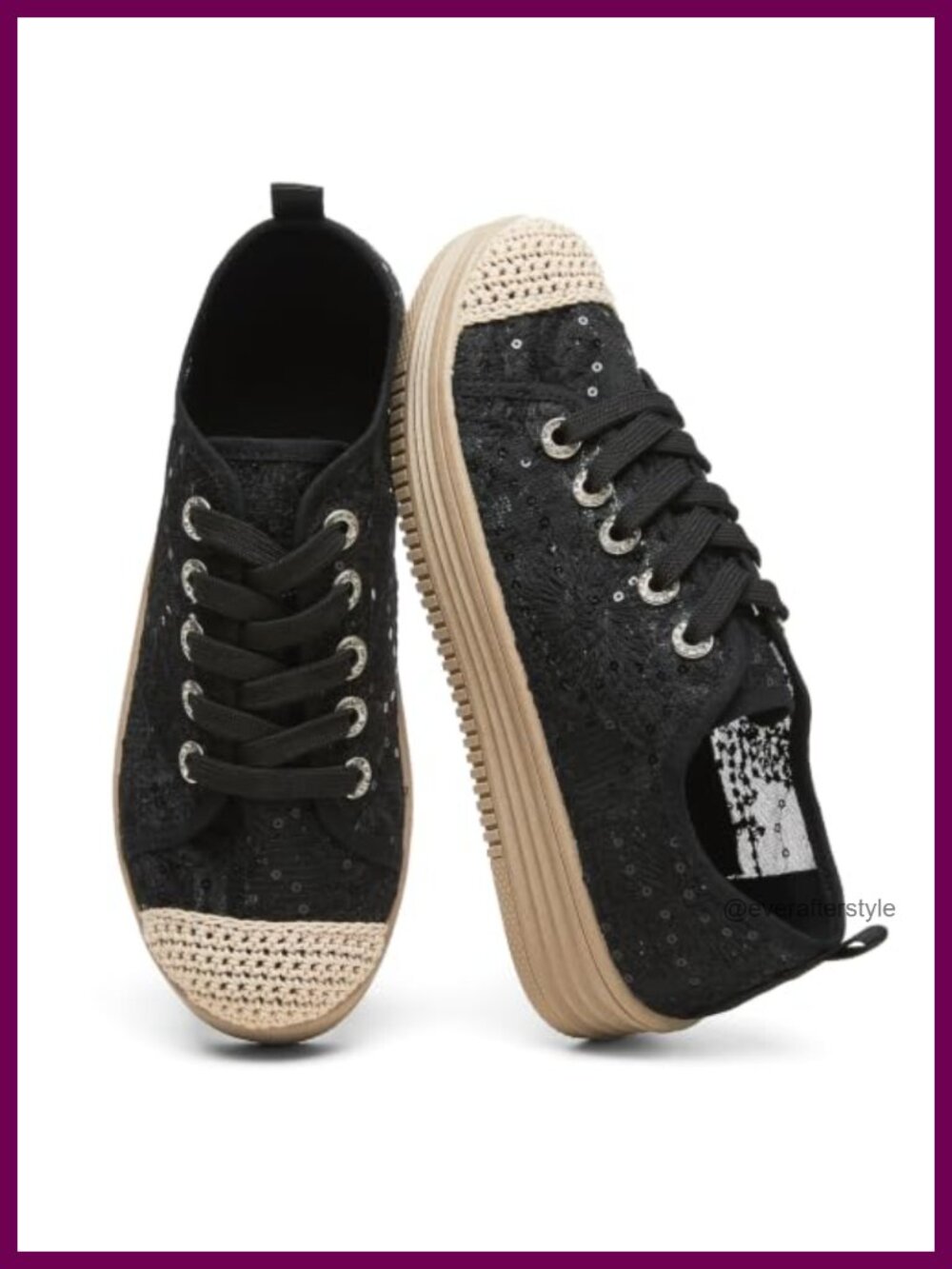 Womens Flats Mesh Slip On Shoes Breathable Lace Platform Sneakers Espadrille